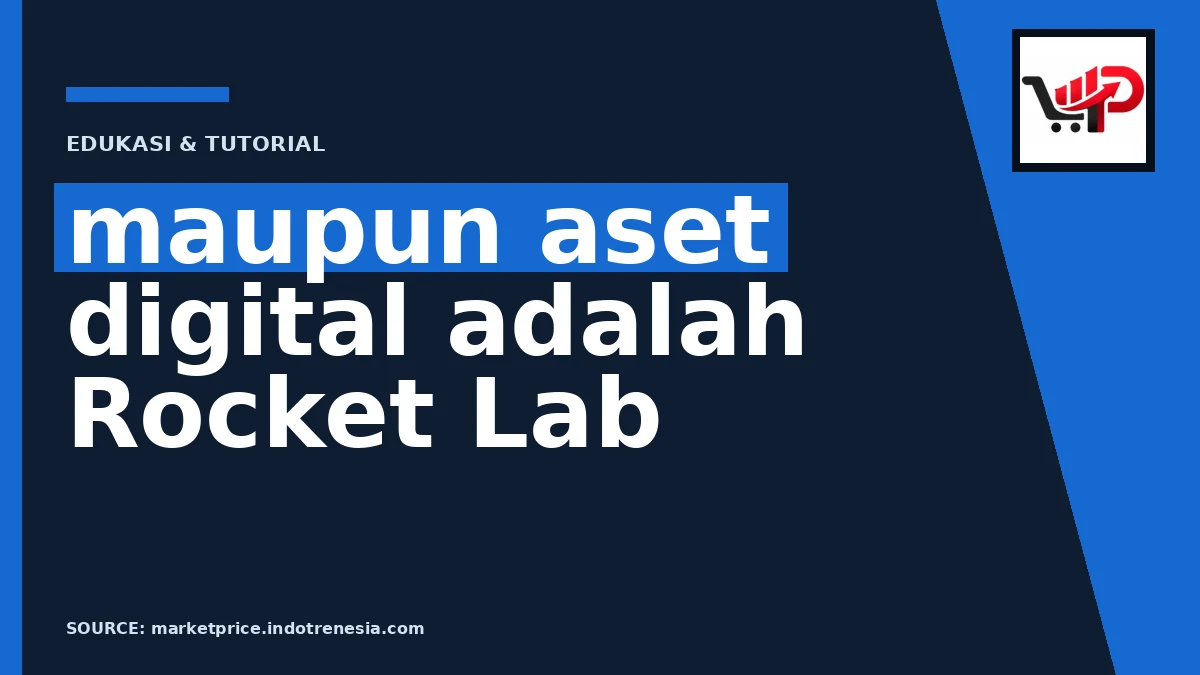 Ilustrasi roket dan satelit yang merepresentasikan industri antariksa komersial dan saham Rocket Lab RKLB